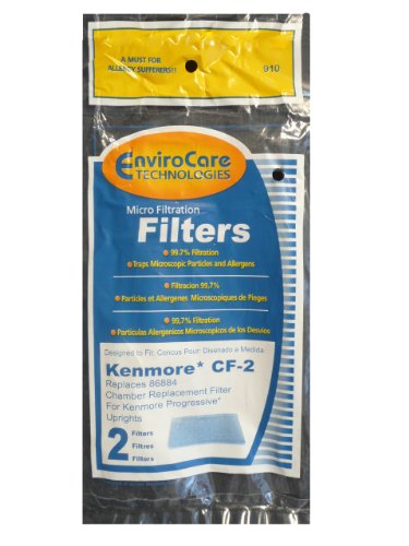 (200) Kenmore CF2 Foam Safety Vacuum Filters, Upright, Progressive Vacuum Cleaners, 86884, 20-86884C, 2086884, 4370432, 610488