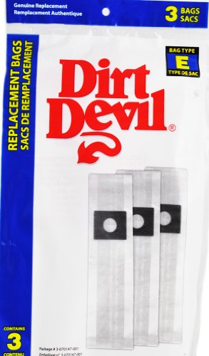 Dirt Devil Type E Vacuum Bags, 3 pack