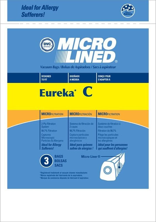 DVC Eureka Style C Mighty Mite Micro Allergen Vacuum Cleaner Bags Made in USA [ 150 Bags ]