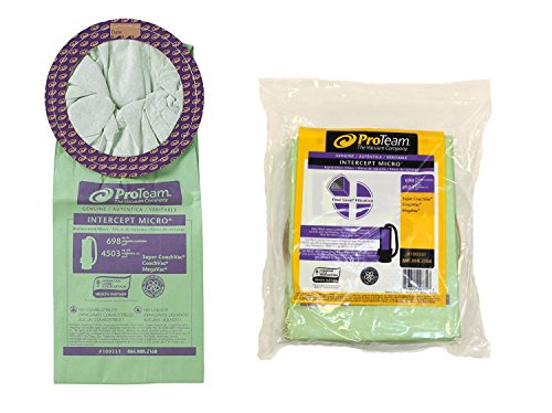 Replacement Part For Proteam 100331 INTERCEPT Micro Pack of 10 Fits Coachvac, Super Coachvac, Megavac Filter Bags