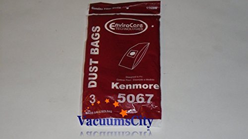 Kenmore Upright Vacuum Cleaner Type X / 5067, 50678 Bags 3 Pk Generic Part # 116SW