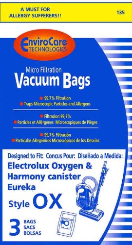 Electrolux Bag Paper Oxygen Harmony Micro Filter 4 Pack Type S Envirocare EL7020 EL7001 (EXR-1445)