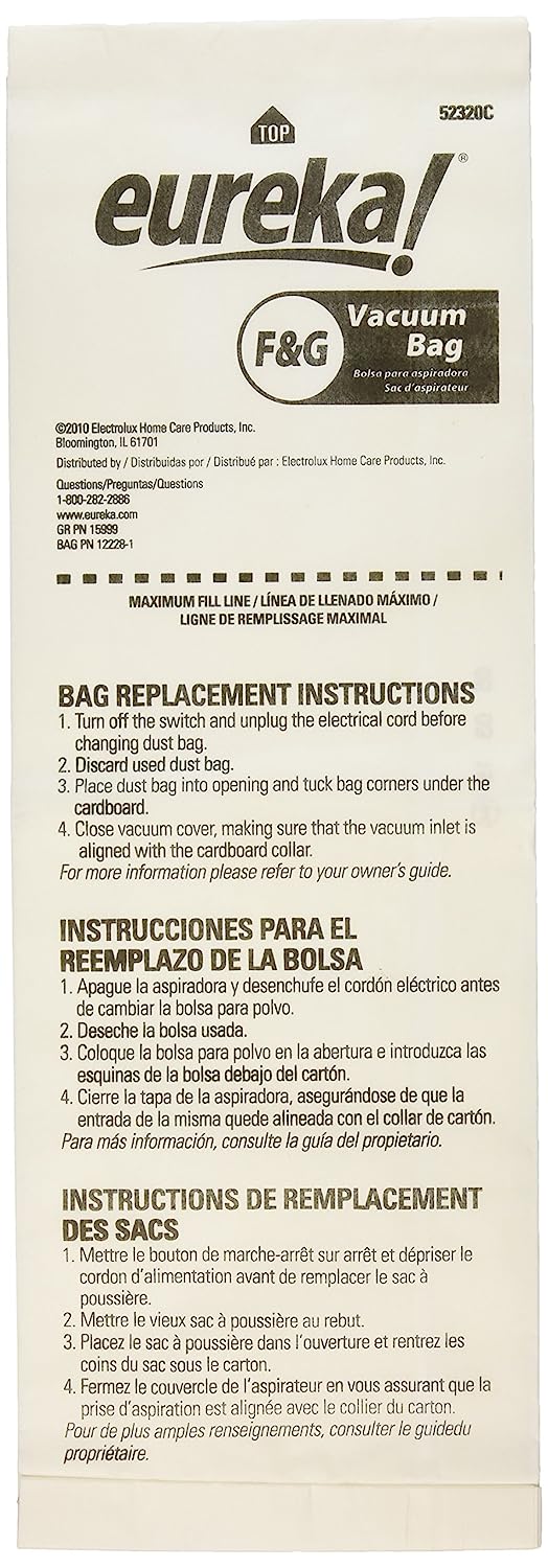 Genuine Eureka Sanitaire Style FG Vacuum Cleaner Bags 54924B-10 OEM 4000, 5000 [2 Loose Bags]