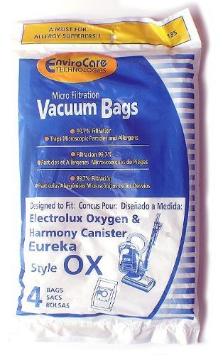 2 X Electrolux Harmony/Oxygen Canister Micro-Filtration Vacuum bags - 4 Pack (Desigend to fit Eureka #61230B, Electrolux EL200B