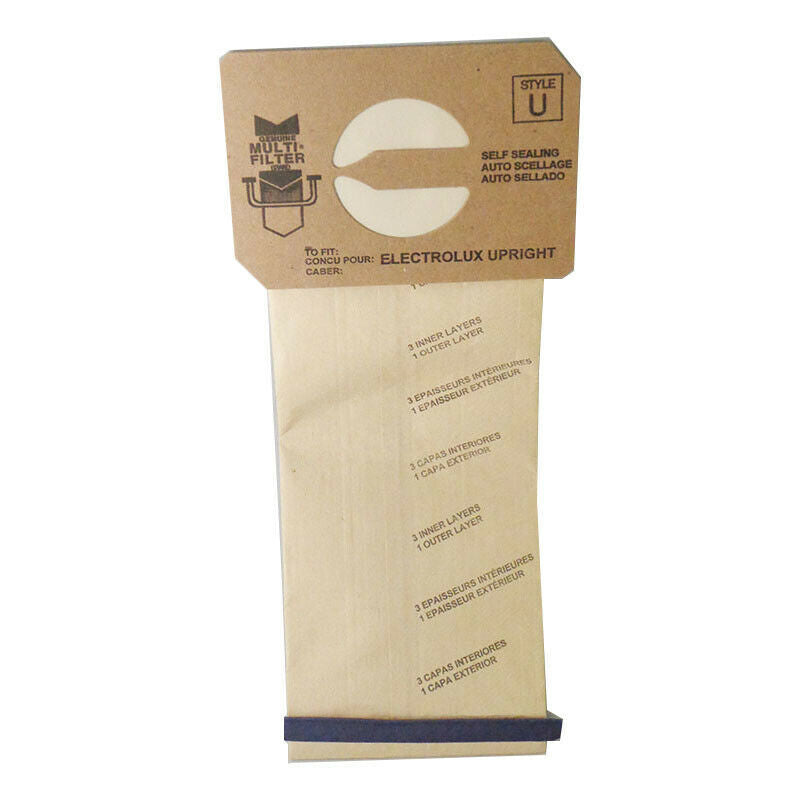 Electrolux Style U Discovery 4ply Vacuum Cleaner Bags by DVC Made in USA