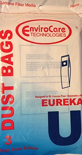 EnviroCare Technologies Dust Bags for "Eureka U"- includes 3 bags