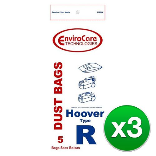 Replacement Vacuum Bag for Hoover 4010063R / 112SW / Style R (3 Pack)