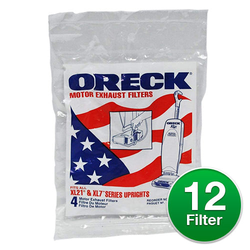 Genuine Vacuum Filters for Oreck EF4PK /XL21/Exhaust Filters (3-Pack)