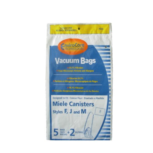 10 Miele F J M Allergen Canister Vacuum Bags + Filters, Compact Canisters, Midsize, Series, Zephyr Cat & Dog, Polaris, Galaxy Series Vacuum Cleaners, 7291640, S516, S4780,S524i, S246i,,S344i, S301i, S312i, S314i