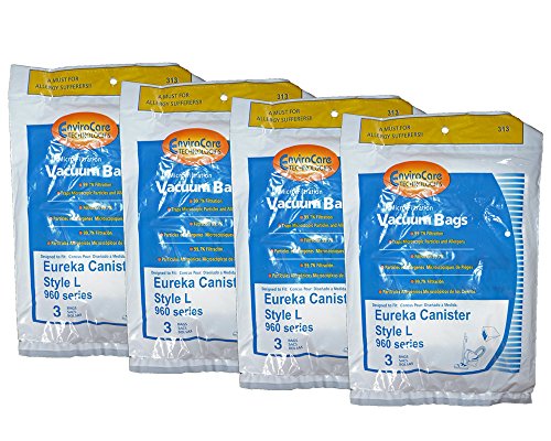 EnviroCare 12 Eureka Style L Allergy Microfiltration Canister Vacuum Cleaner Bags