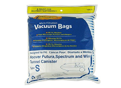 Hoover Type S Canister Vacuum Microlined Regular Paper Bags 3 PK # 109-9