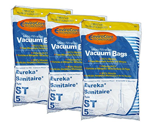 15 Sanitaire Eureka Style ST 63213A Canister Vacuum Cleaner Bags Express, Power Team Canister, Home Cleaning System 63213, 63213A, 63213-g5, 63213-10, S670D