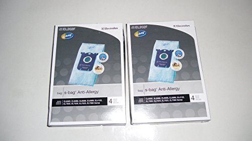 2 Box Electrolux Canister Vacuum Anti-Allergy Type S Bags Genuine Part # EL202F-4, EL202F, EL202