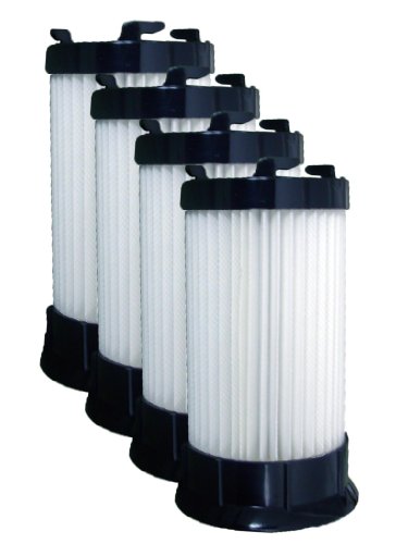 (4) Eureka Type Dcf4 Dcf18 Dcf1 Upright Vacuum Cleaner Hepa Pleated Washable Filter w/activated Charcoal, Whirlwind, Mighty Mite, Maxima, Boss Power Plus, Pet Pal, LightForce 300, LightSpeed 100, General Electric, GE, 63073 4700 5500