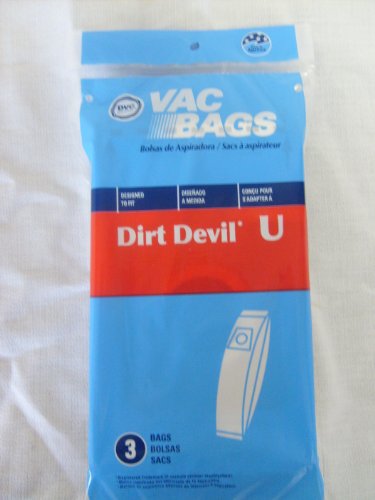 DVC BRAND Micro Lined Vacuum Bags Dirt Devil U 3-Pack