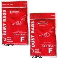 Dirt Devil Vacuum Cleaner Type F Bags - 6 Bags