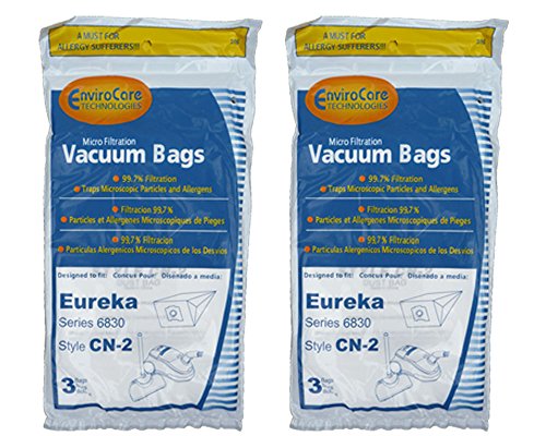 6 Eureka CN-2 Microfiltration Vacuum Cleaner Bags 6830
