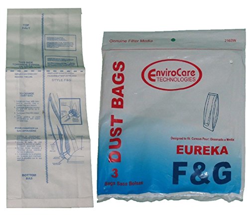 Eureka Style F and G Upright Vacuum Cleaner Microlined Paper Bags 3PK # 216