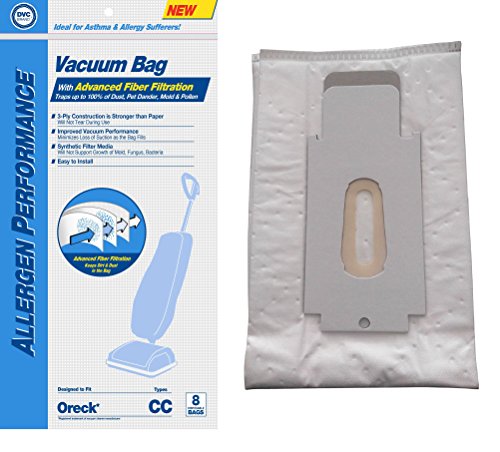 DVC Type CC HEPA Cloth Upright Filter Bags Designed to fit Oreck Vacuum With Activated Charcoal