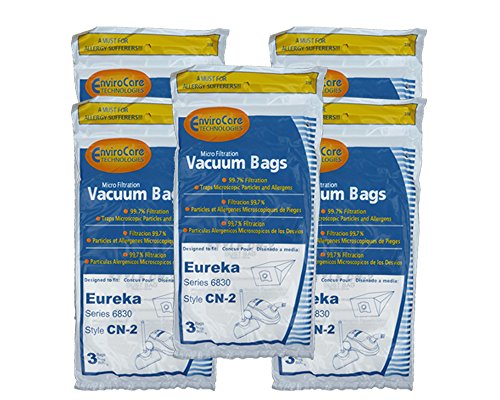 15 Eureka EX Allergy canister Vacuum Bags Excalibur, Home Cleaning System, Oxygen Vacuum Cleaners, 60284, 60284A-12 , 60284B-6, 6798, 6978 , 6982 , 6983 , 6984 , 6993