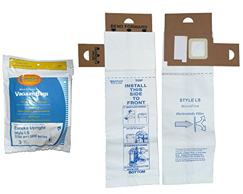 3 Eureka Type LS Sanitaire Upright Vacuum Cleaner Bags