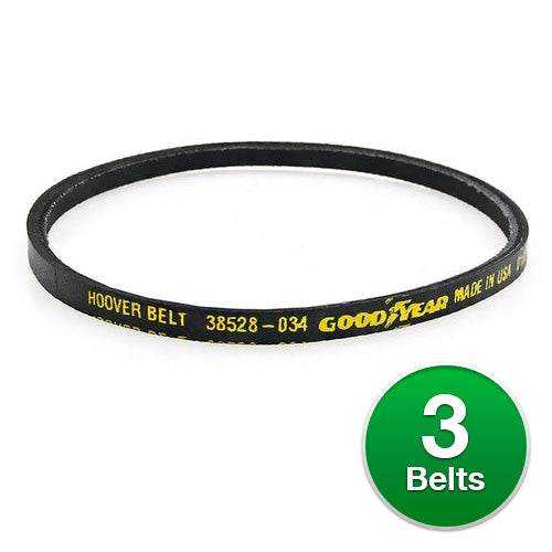 Genuine Vacuum Belt for Hoover 38528034 (3-Pack) Genuine Vacuum Belt