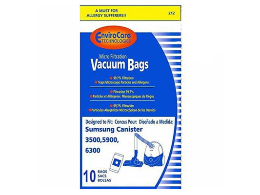 Samsung Vacuum Bags Type 3500, 5900, 6300 Micro Allergen Filtration Style Vac