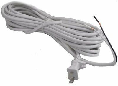 30 Foot 17-2 White Fit All Wire Male Plug Vacuum Power Cord