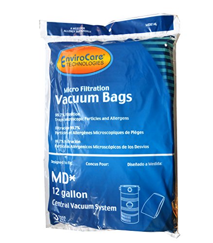 EnviroCare 3 Replacement Vacuum Bags for Modern Day 12 Gallon Central Vacuums