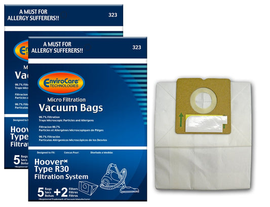 EnviroCare Replacement Micro Filtration Vacuum Cleaner Dust Bags made to fit Hoover R30 Canisters. 10 bags and 4 Filters