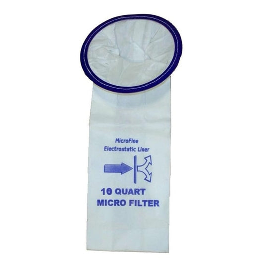 10 Commercial Backpack Vacuum Cleaner Bags 10 Quart, Clarke, Coach, Sandia, Windsor, Proteam, Raven, Perfect, EDIC, Windsor # 86198850 and 68005, Clarke 147109750, Proteam 100331, 450243, Sandia # 10-0006, Oreck OR1001,