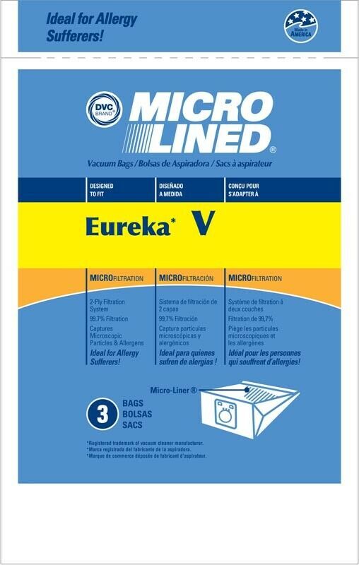 Eureka Style V Micro Allergen Vacuum Cleaner Bags by DVC Made in USA