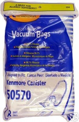 KENMORE 50570 MICROFILTRATION VACUUM BAGS