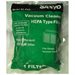 Sanyo Model SC-X2100P, SC-FH2 Canister Vacuum Cleaner Filter