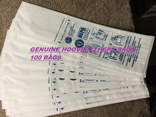 Hoover AH10000 Platinum Type-Q HEPA Vacuum Bag, Total 100 Bags GENUINE HOOVER