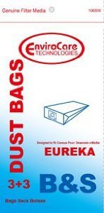 EnviroCare Dust Bags for Eureka Type B (Pack of 3 + 3 Filters)
