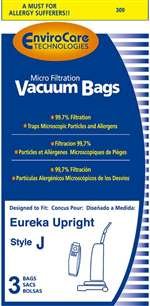Eureka 309 Papiertten, Stil J, Mikrofiltration, Envirocare Ersatz, 3 Stck