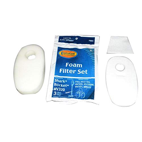 Replacement Part For Shark Vaccum Cleaner Filter Set- HV320 Rocket, 1 Primary, 1 Exhaust Secondary # F660