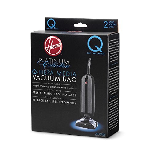 Hoover Platinum Type-Q HEPA Filter Vacuum Cleaner Bag, Part 902419001, for Upright UH30010COM, Pack of 2, AH10000, 2 Count