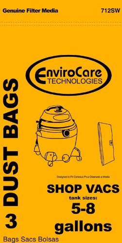 Filtrete Paper Bag, Shop VAC 5-8 Gallon ENV Type E 3PK