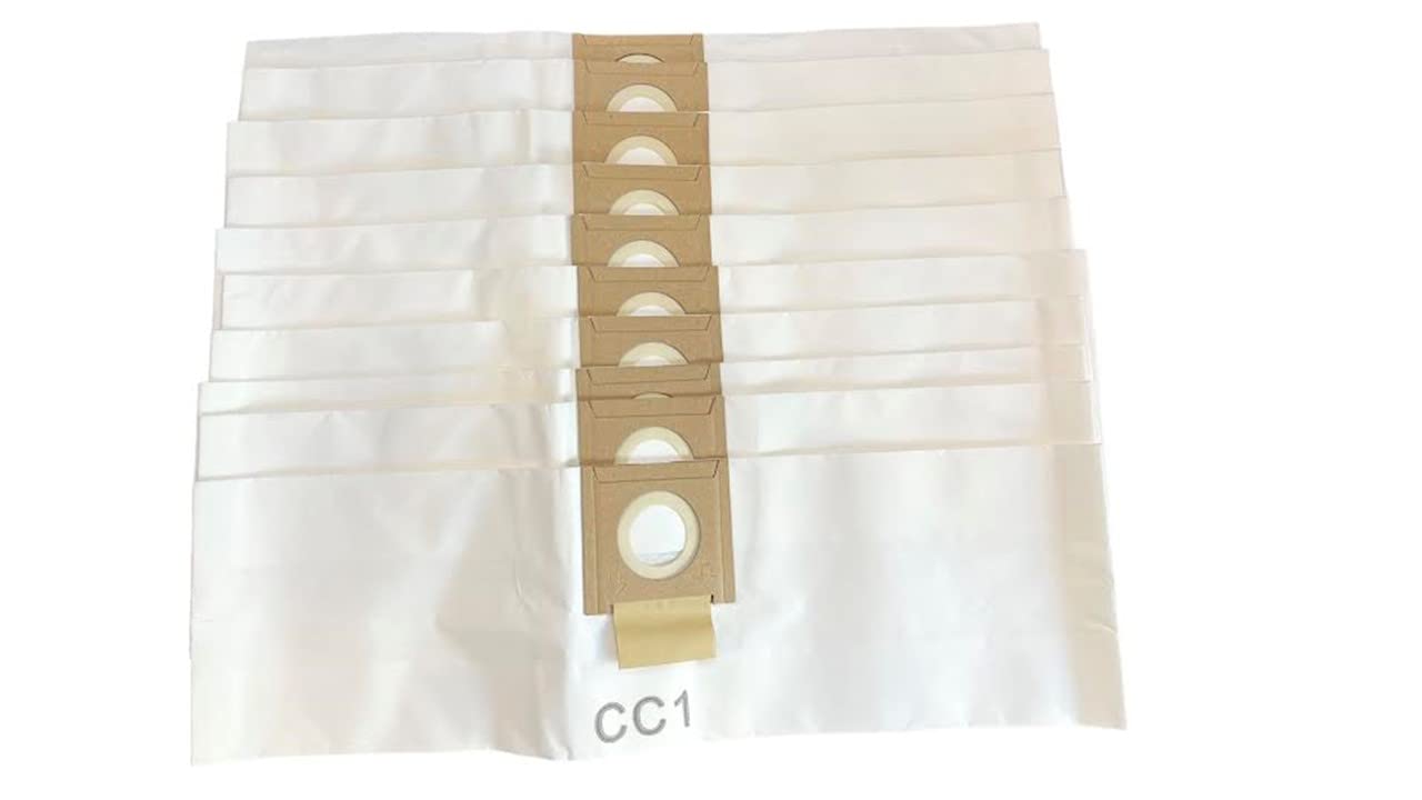 10 Pack Replacement Bags for Hoover Type CC1 Vacuum Bag for Canister Vacuums 10 Pack Part # AH10163
