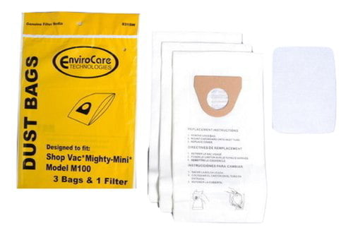 Shop Vac Vacuum- Mighty Mini bags 3 Pk Part #831SW