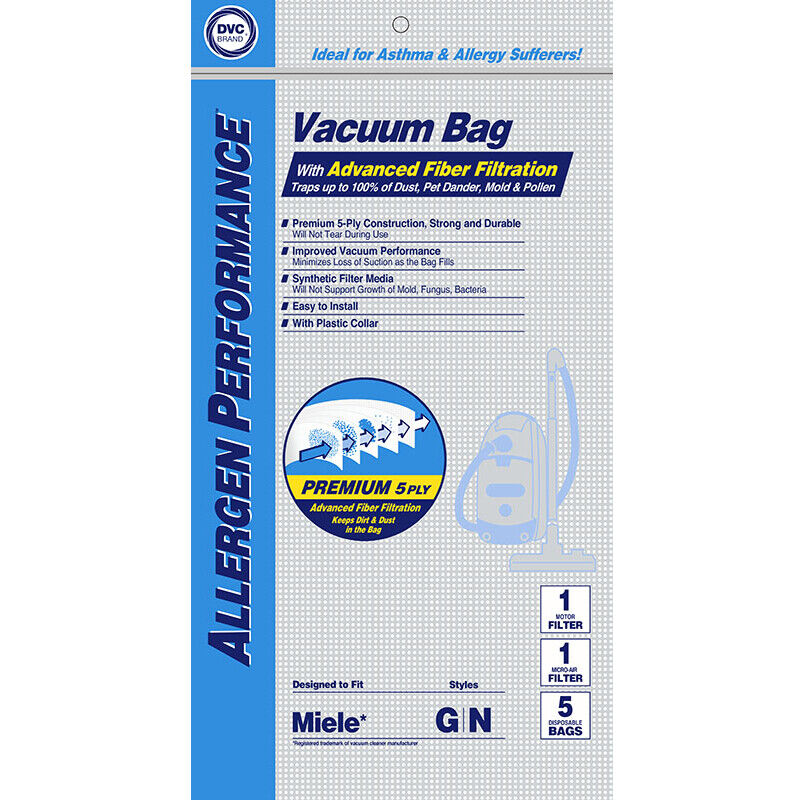 DVC Meile Type GN 7189520 HEPA Vacuum Cleaner Bags Made in USA [ 50 Bags ]