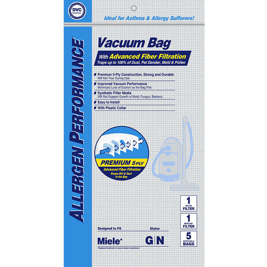 DVC Meile Type GN 7189520 HEPA Vacuum Cleaner Bags Made in USA [ 2 Bags ]