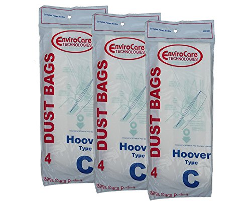 12 Hoover Style C Convertible Upright Bottom Fill Vacuum Cleaner Bags