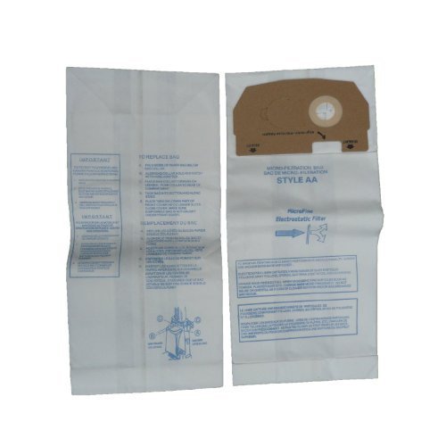 EnviroCare 9 Eureka Allergy Micro Lined Hepa Upright Victory Style AA Bags, Series, Sanitaire, Powerline, Self-Propelled, Canada Vacuum Cleaners, 58623, 58236A-12, 58236A-12 (Filteraire), 54926A-10