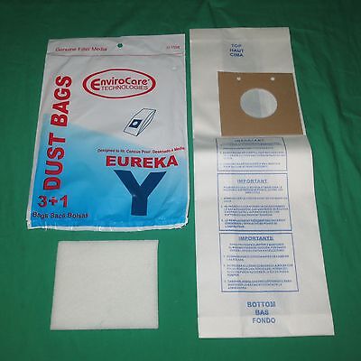 Eureka Sanitaire Style Y Vacuum Bags, Micro Allergen Type Filters 58183 6400 Vac