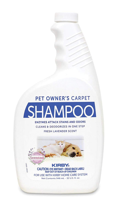 Kirby Pet Owner Allergen Carpet Shampoo Cleaner Odor Stain Remove Lavender Scent [32oz Bottle]