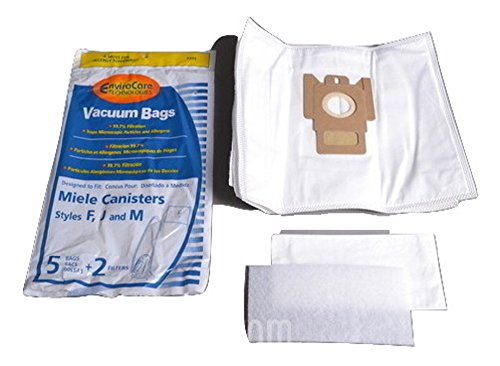 Miele Style FJM Canister Allergen Poly Wrapper Paper Bags 5PK # P205