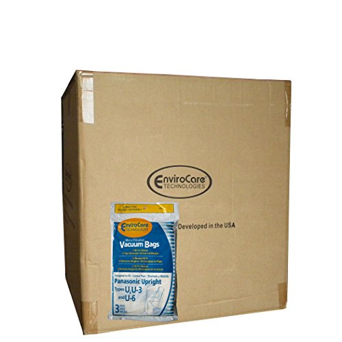 150 Panasonic U, U-3 & U-6 Upright Vacuum Cleaner Bags, MC-V145M, MC-115P, MC-V5000 thru MC-V5099, MC-V7300 thru MC-V7399, MC-V6200 thru MC-V6299
